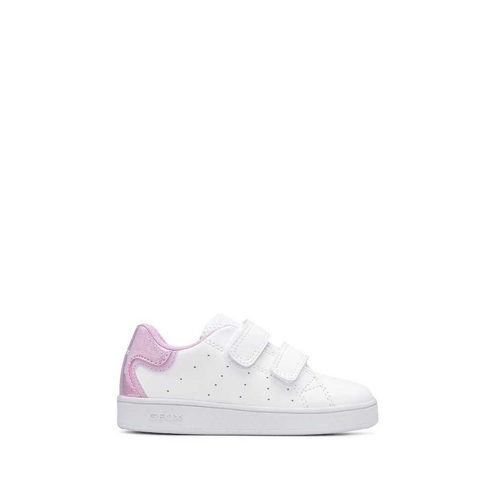 Sapatilha Casual Menina Pele Sintética Eclyper baby Branco E Rosa