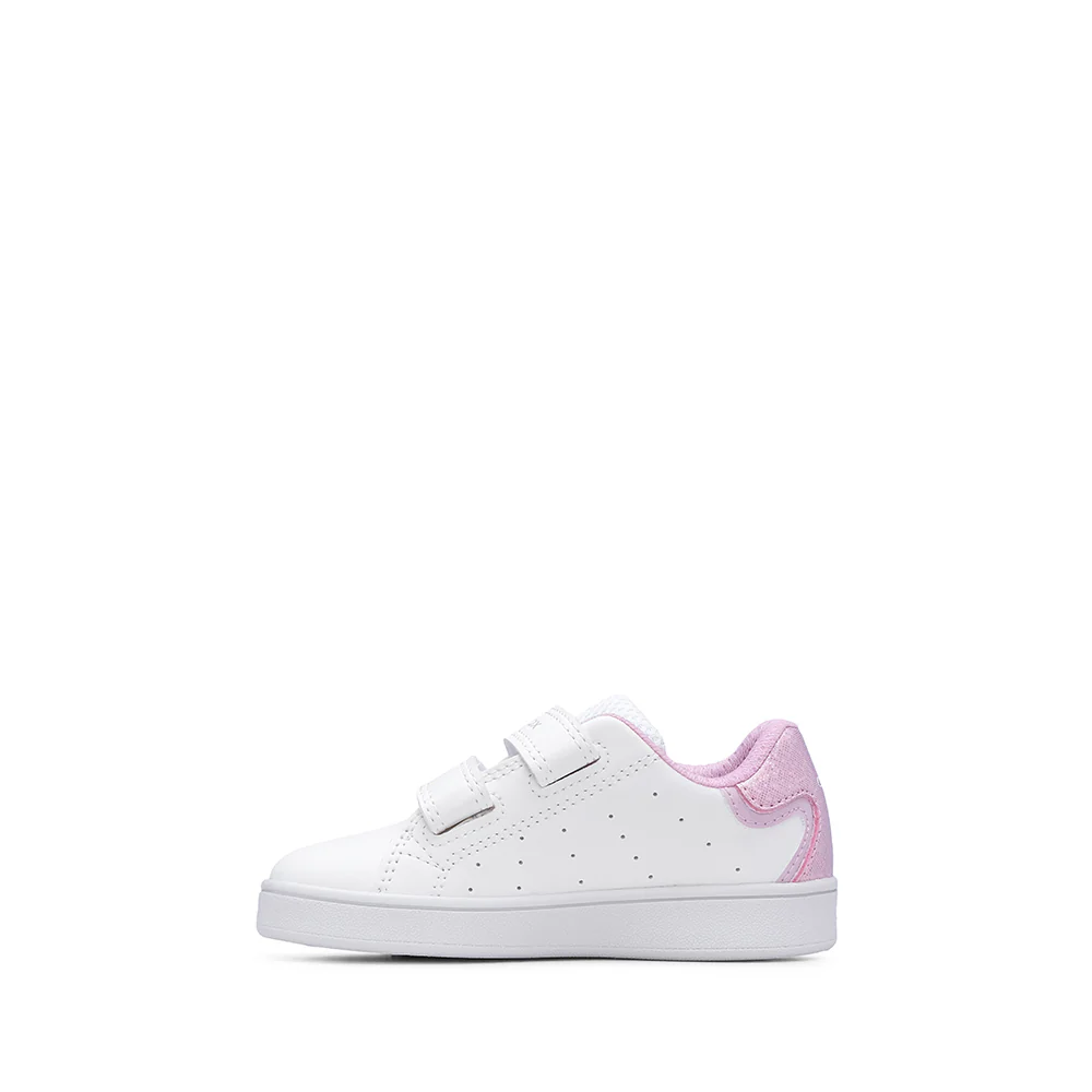 Sapatilha Casual Menina Pele Sintética Eclyper baby Branco E Rosa - Image 2