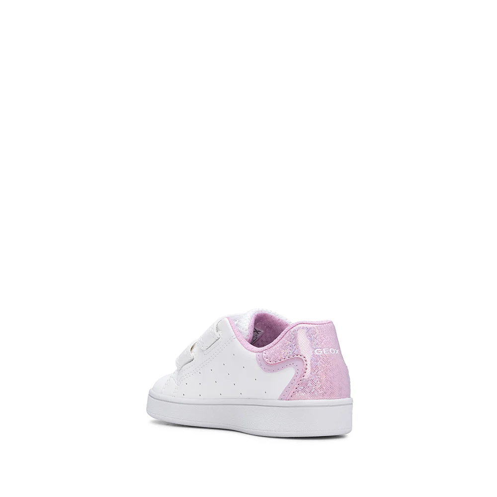 Sapatilha Casual Menina Pele Sintética Eclyper baby Branco E Rosa - Image 4