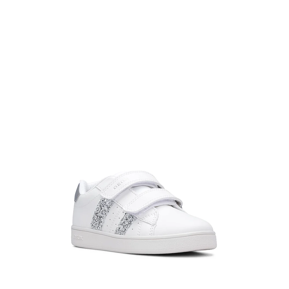 Sapatilha Casual Menina Pele Sintética Branco E Prata - Image 3