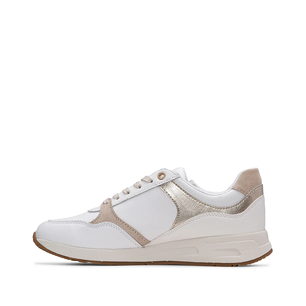 Sapatilha Casual Mulher  Branco E Ouro - Image 2