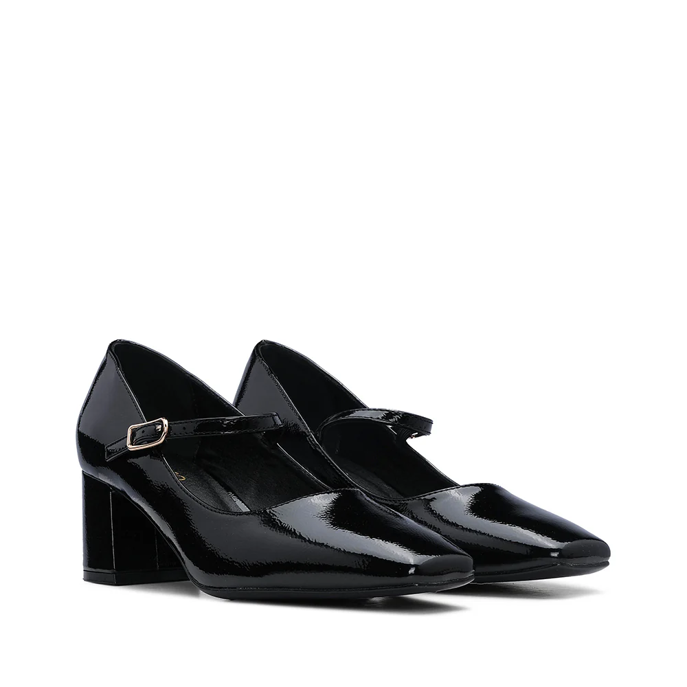 Sapato Mary Jane Mulher Verniz Preto - Image 3
