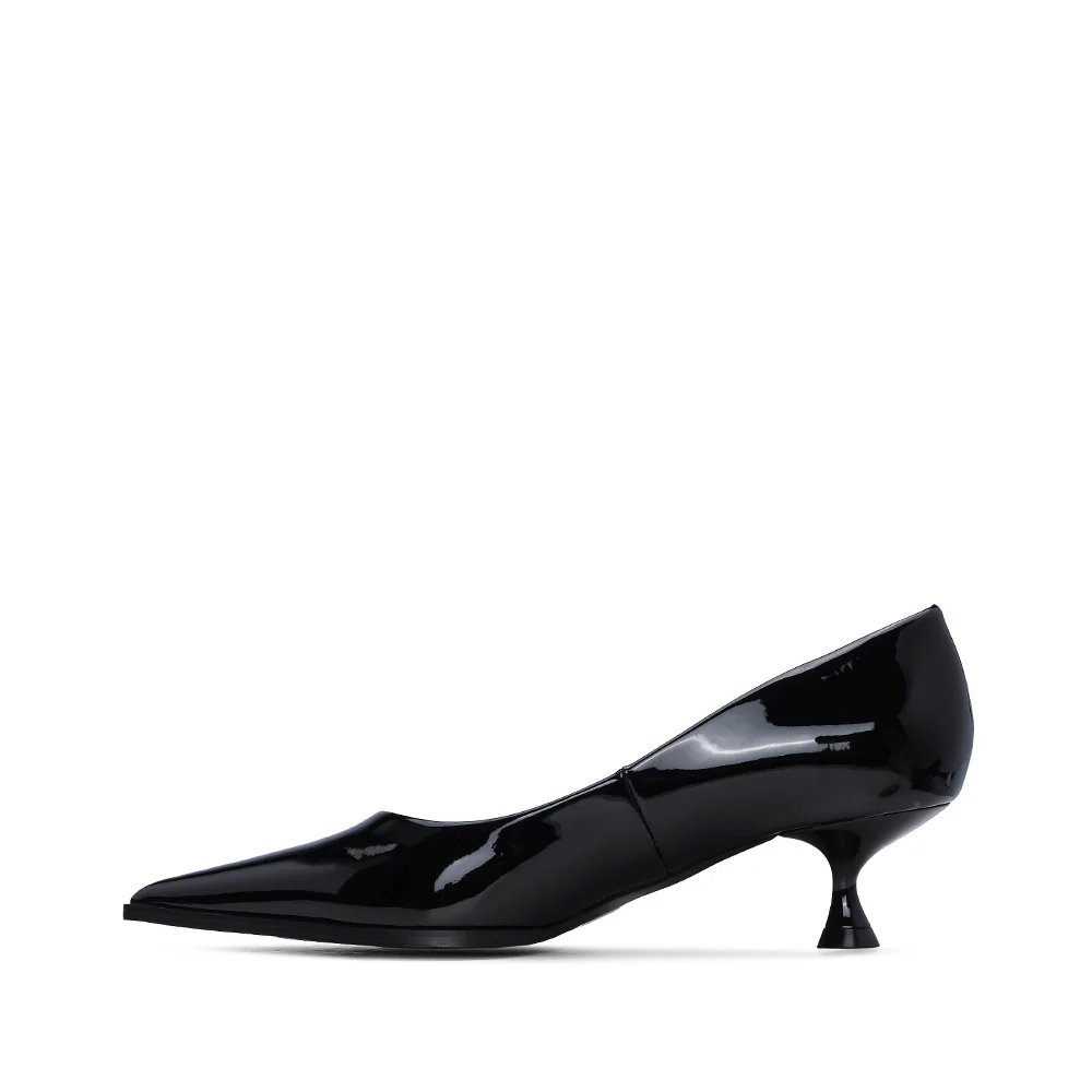 Sapato Salto Médio Mulher Verniz Preto - Image 2