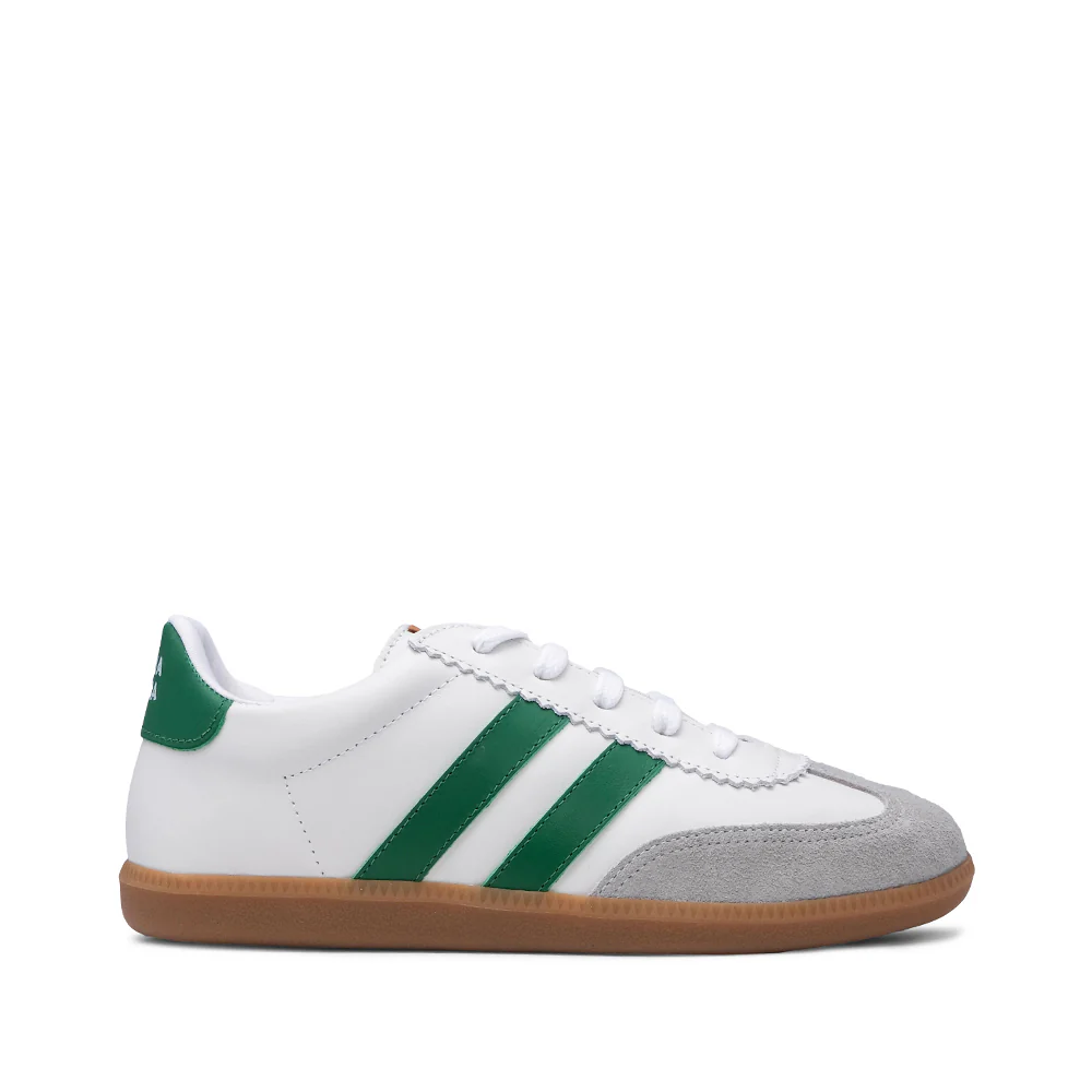 Sapatilha Casual Mulher Pele Sintética Branco E Verde