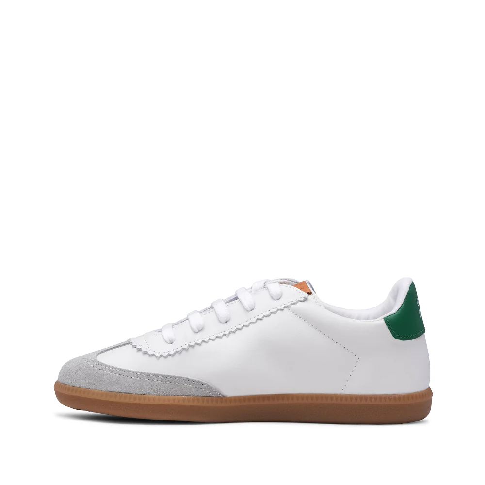 Sapatilha Casual Mulher Pele Sintética Branco E Verde - Image 2
