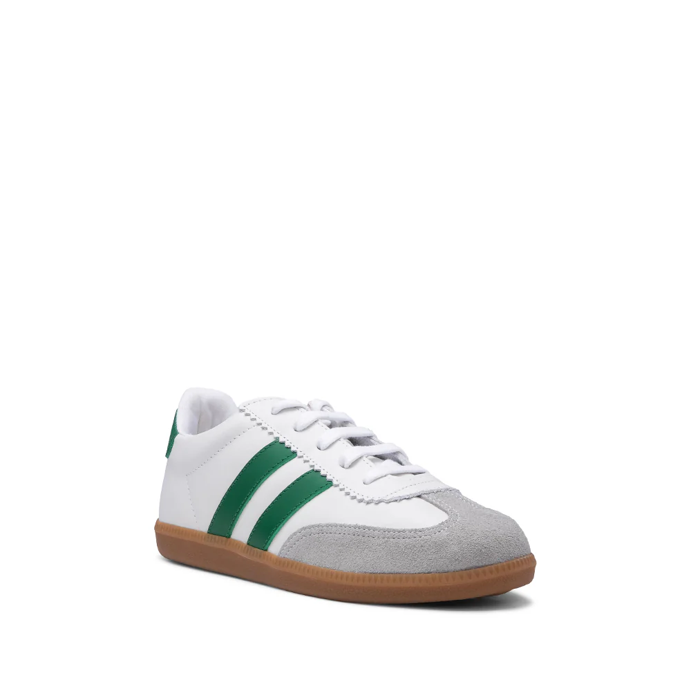 Sapatilha Casual Mulher Pele Sintética Branco E Verde - Image 3