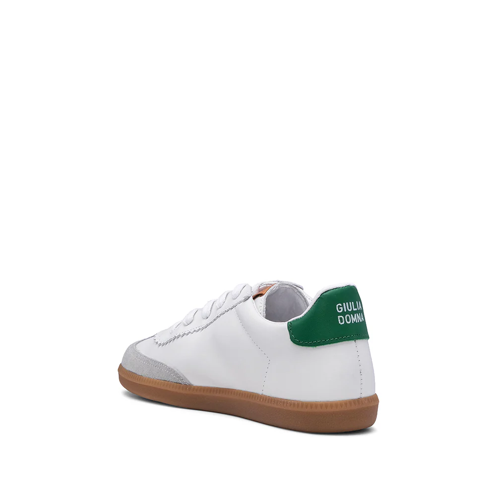 Sapatilha Casual Mulher Pele Sintética Branco E Verde - Image 4