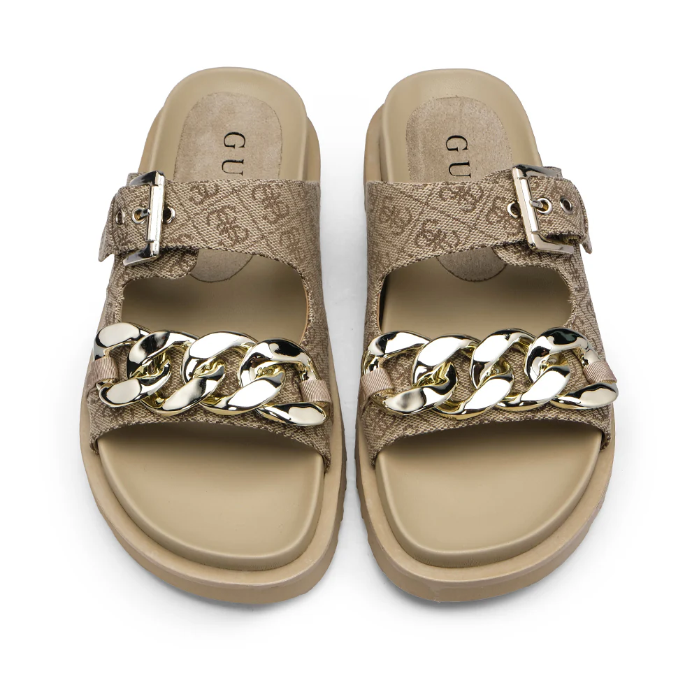 Chinelo Casual Mulher Bege - Image 5