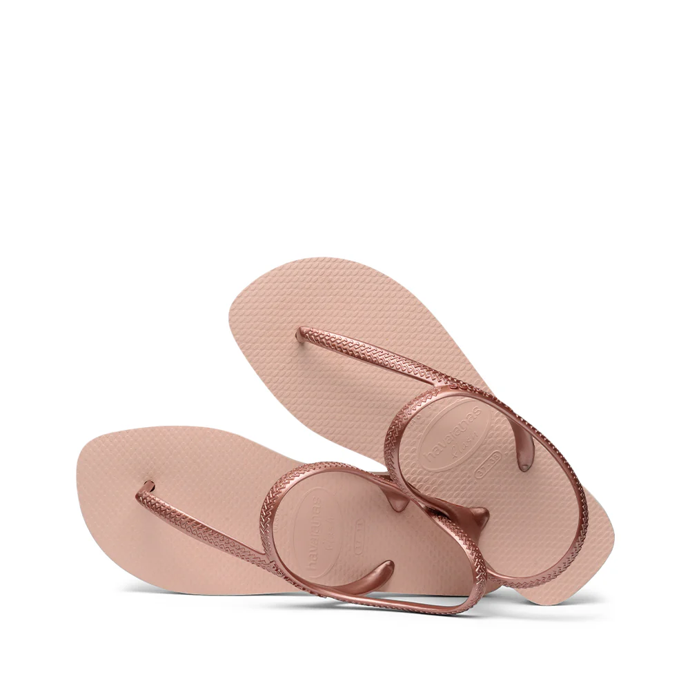 Chinelo Salto Raso Mulher Pele Sintética Rosa - Image 3