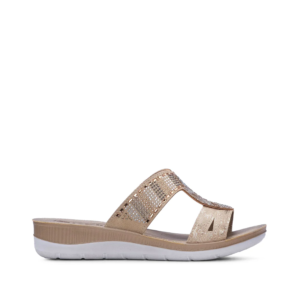 Chinelo Conforto Mulher Bege
