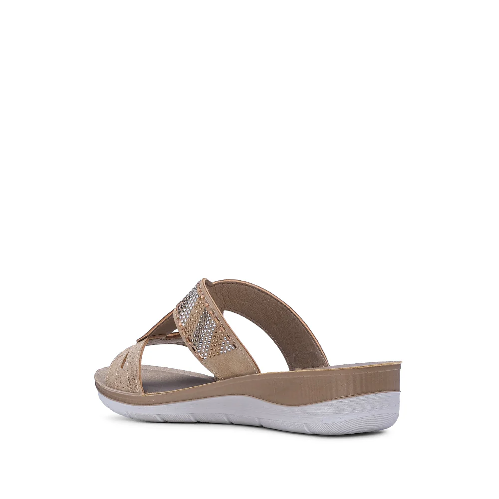 Chinelo Conforto Mulher Bege - Image 4