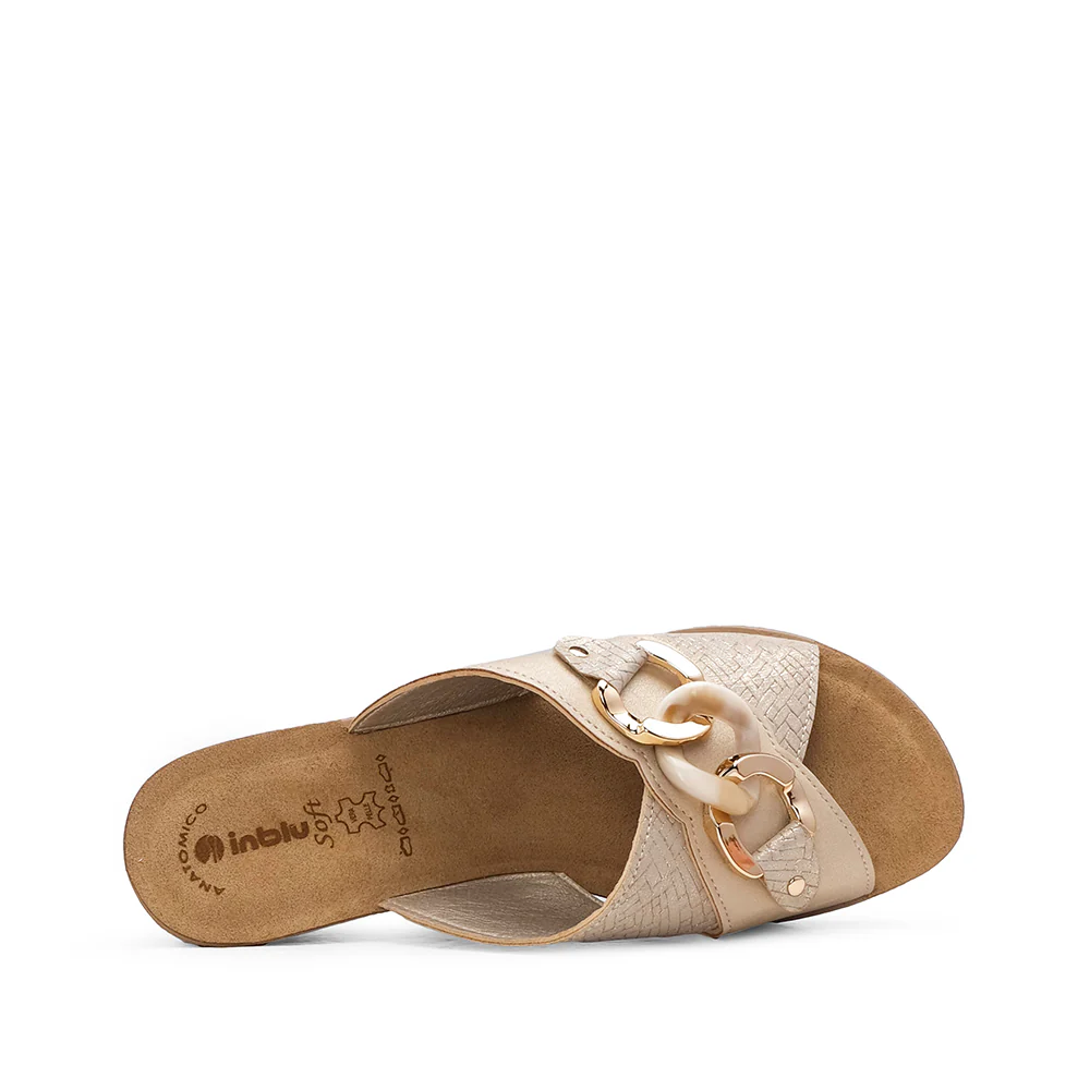 Chinelo Salto Cunha Mulher Bege - Image 4
