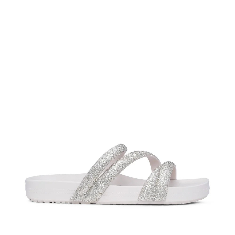 Chinelo Salto Raso Mulher Pele Sintética Bege