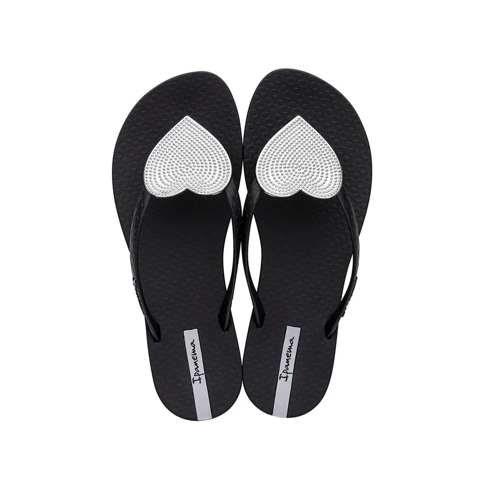 Chinelo Salto Raso Mulher Pele Sintética Preto - Image 2