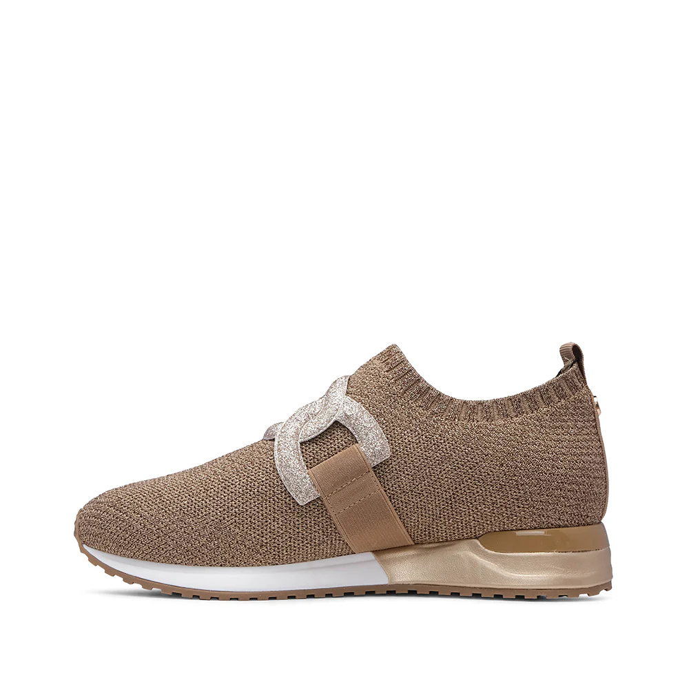 Sapatilha Casual Mulher Têxtil Dourado - Image 2