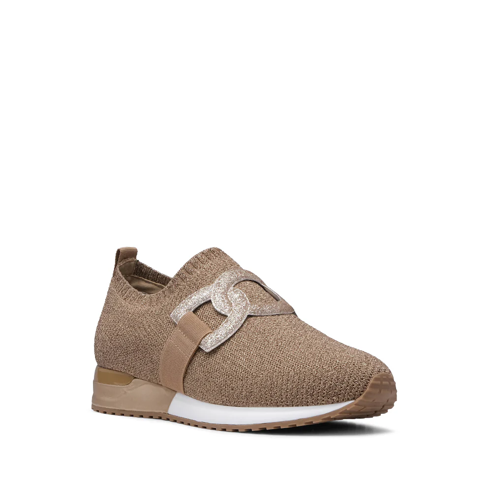 Sapatilha Casual Mulher Têxtil Dourado - Image 3