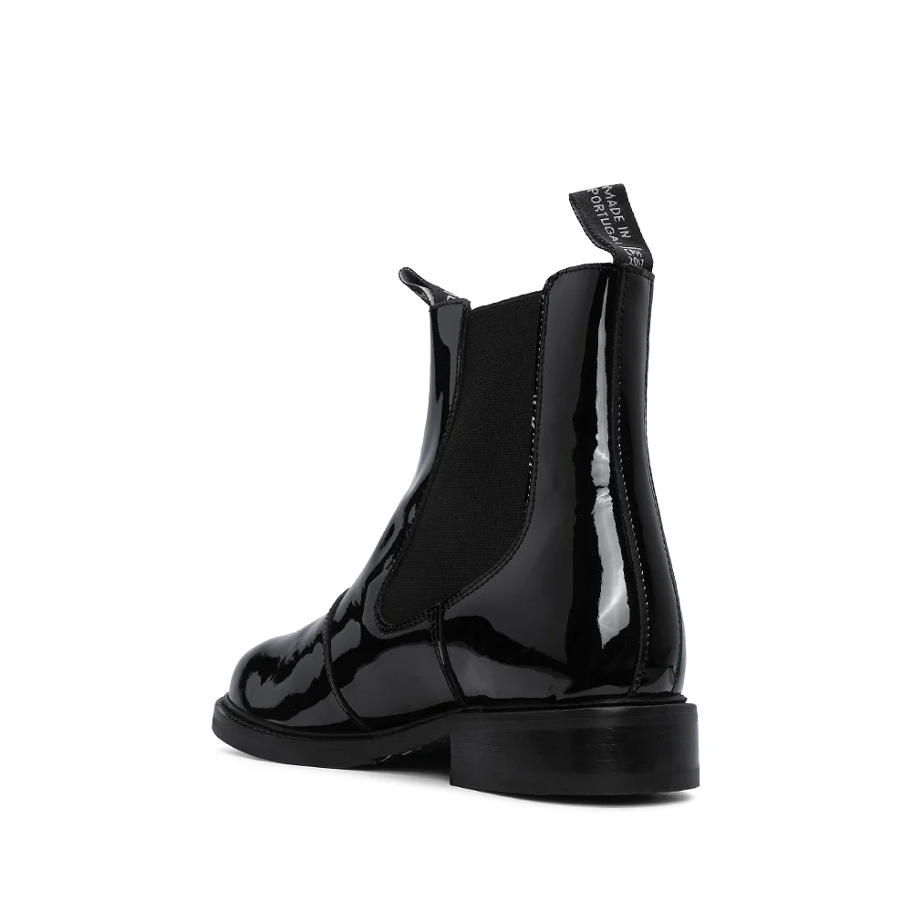 Bota Salto Raso Mulher Verniz Preto - Image 4