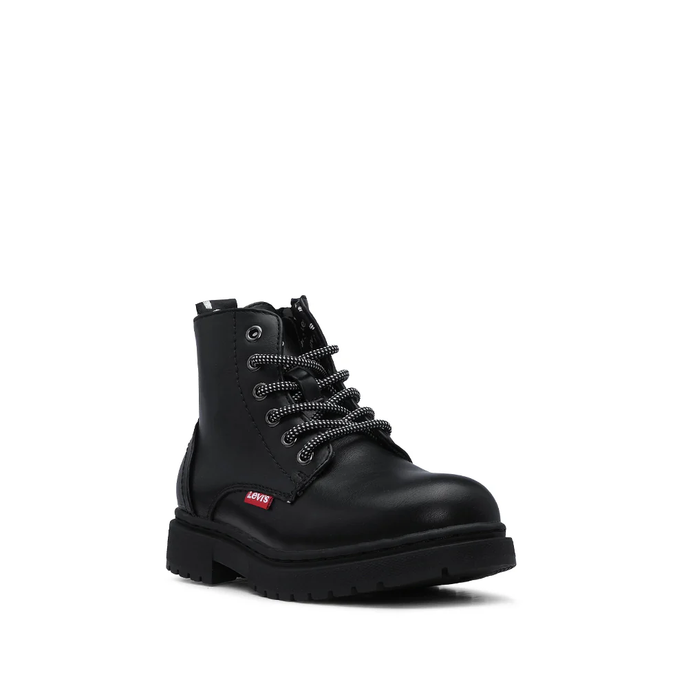 Bota Salto Raso Criança Pele Preto - Image 3