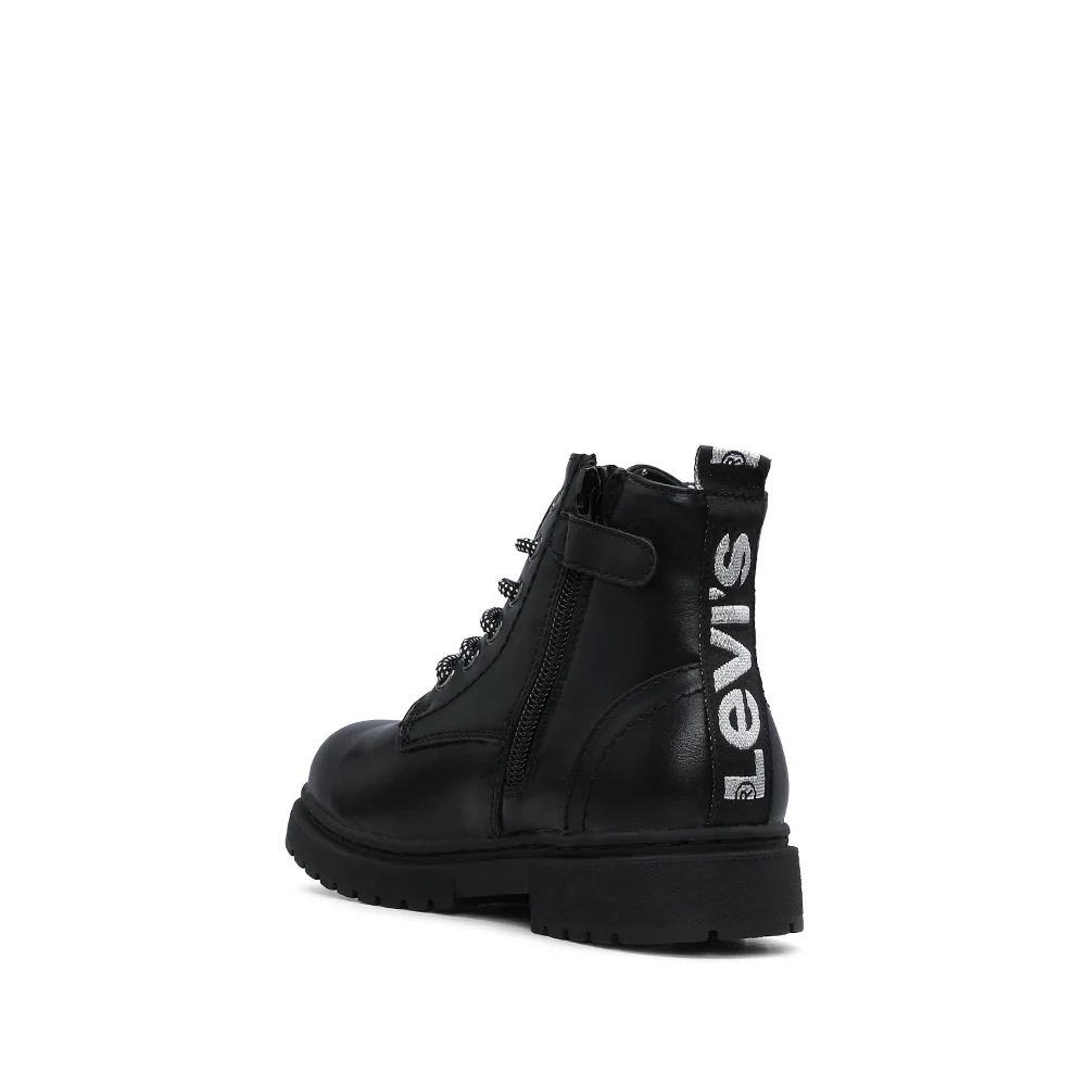 Bota Salto Raso Criança Pele Preto - Image 4