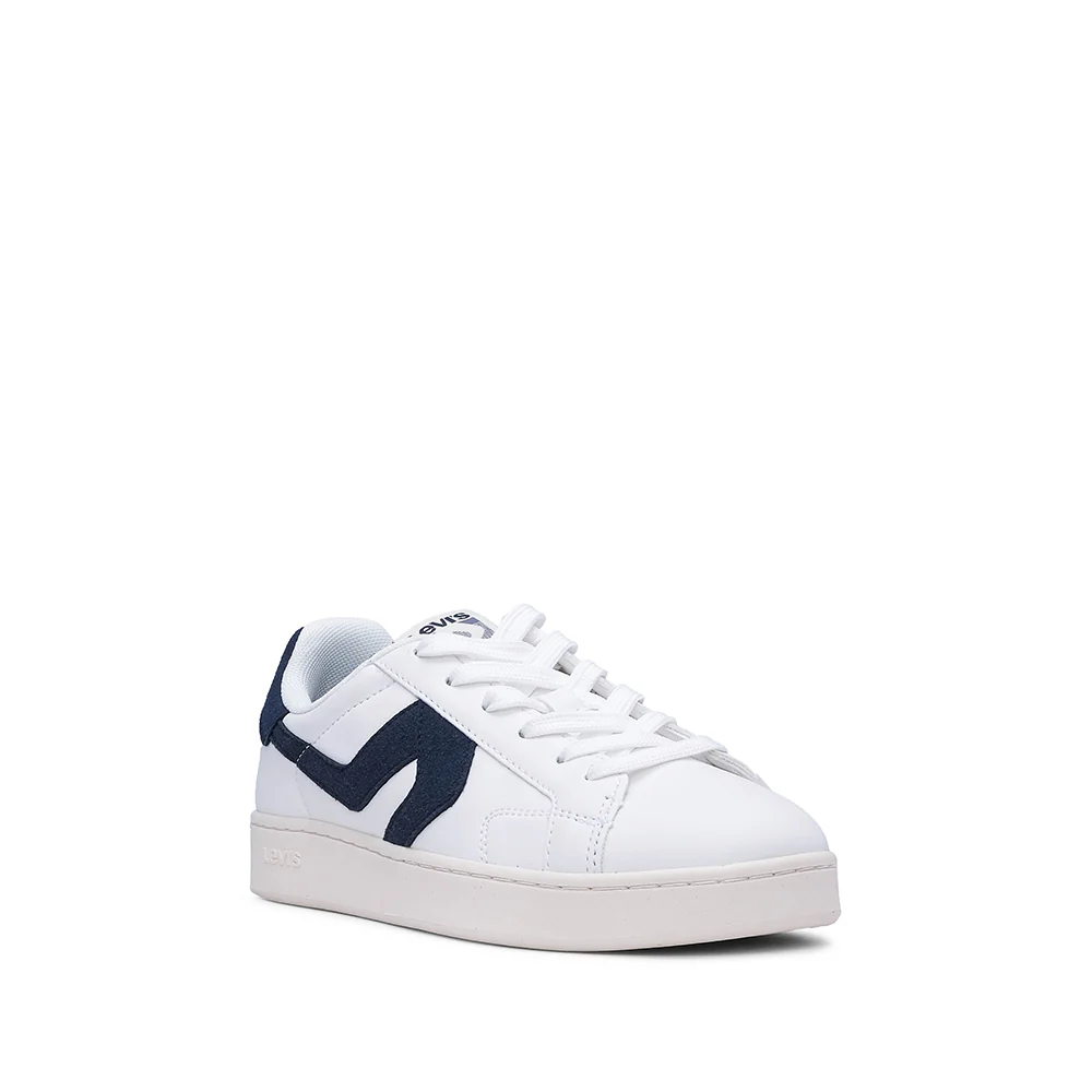 Sapatilha Casual Criança Pele Sintética Branco E Azul - Image 3