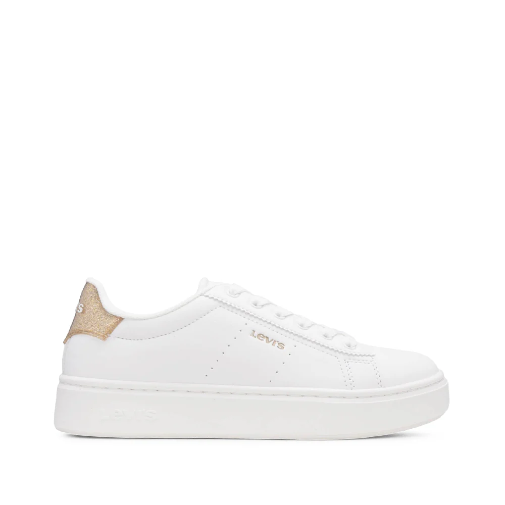 Sapatilha Casual Mulher Branco E Ouro