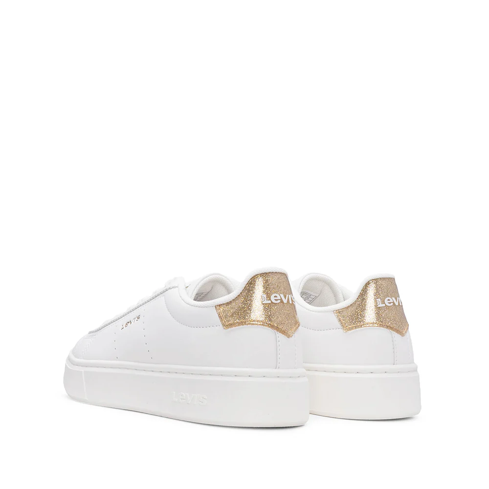 Sapatilha Casual Mulher Branco E Ouro - Image 3