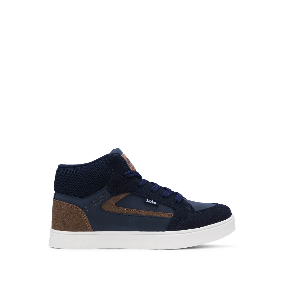 Botim Casual Criança Pele Azul Marinho