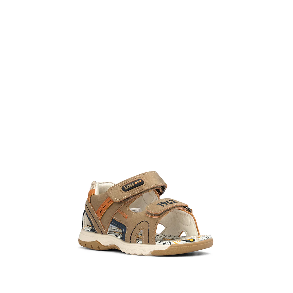 Sandália Casual Criança Pele Sintética Camel - Image 3