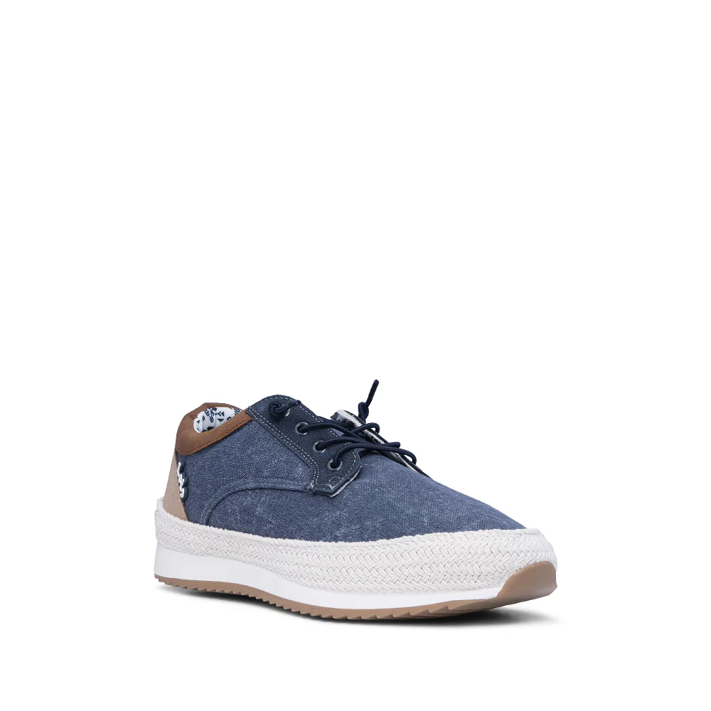 Sapato Casual Homem Pele Sintética Azul Marinho - Image 3