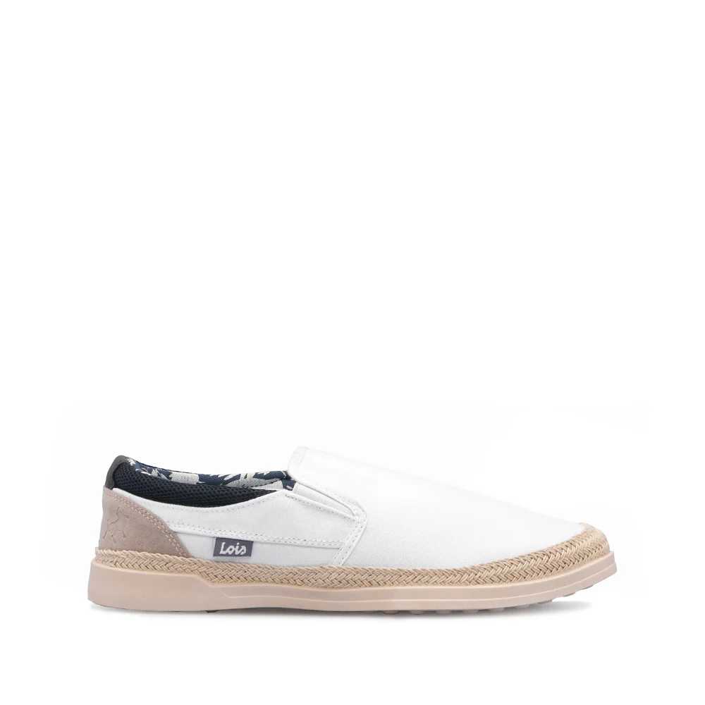 Sapato Casual Homem Têxtil Branco