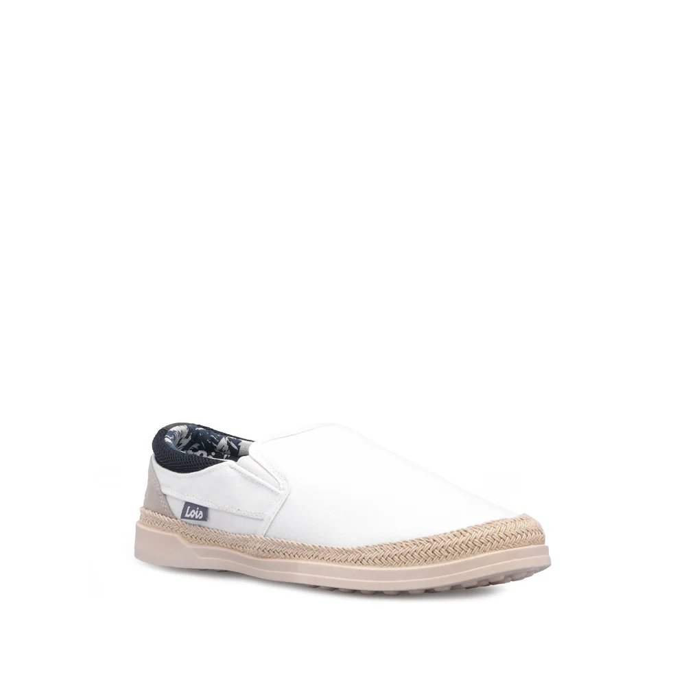 Sapato Casual Homem Têxtil Branco - Image 3