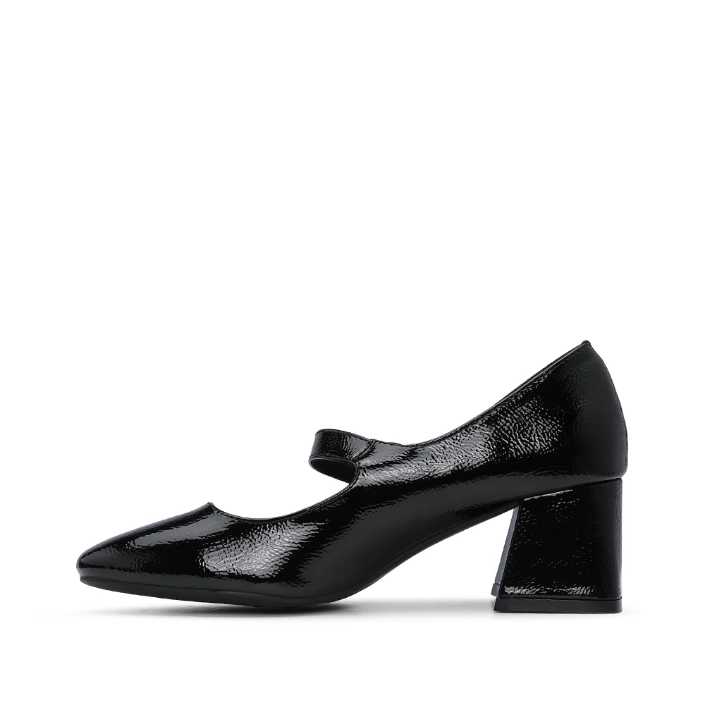 Sapato Salto Médio Mulher Verniz Preto - Image 2