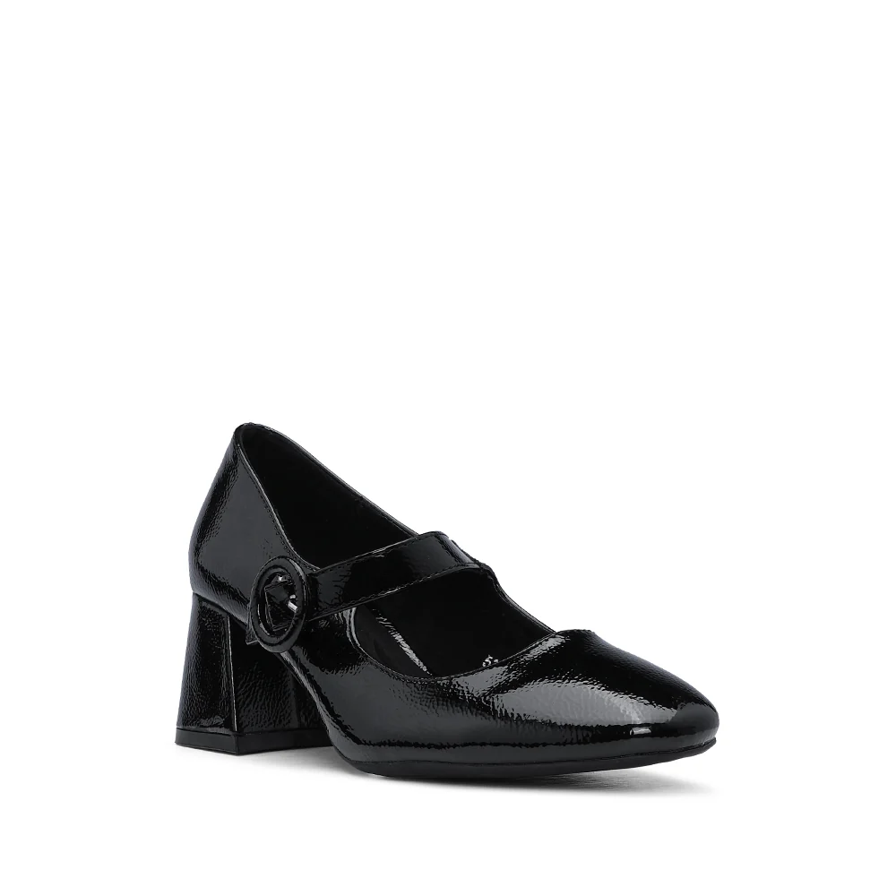 Sapato Salto Médio Mulher Verniz Preto - Image 3