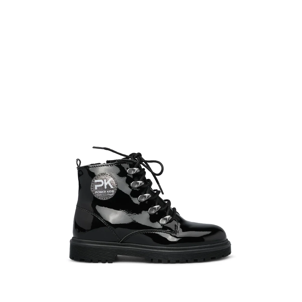 Bota Casual Criança Verniz Preto