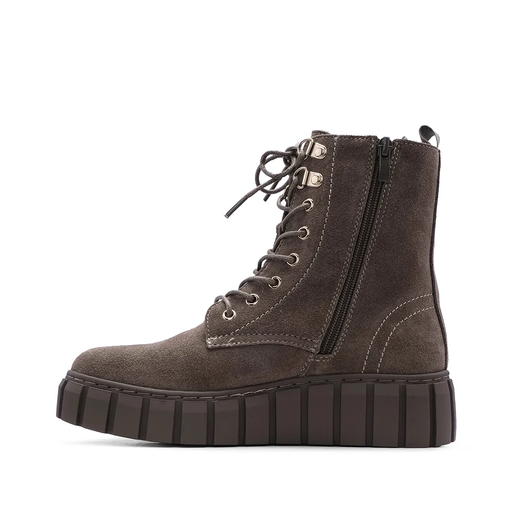 Bota Casual Mulher Camurça Taupe - Image 2