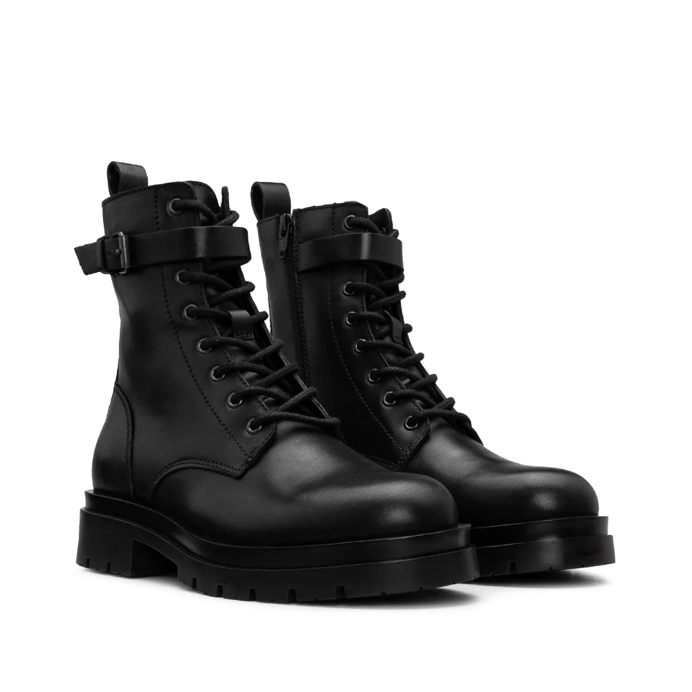 Bota Militar Mulher Pele Preto - Image 3