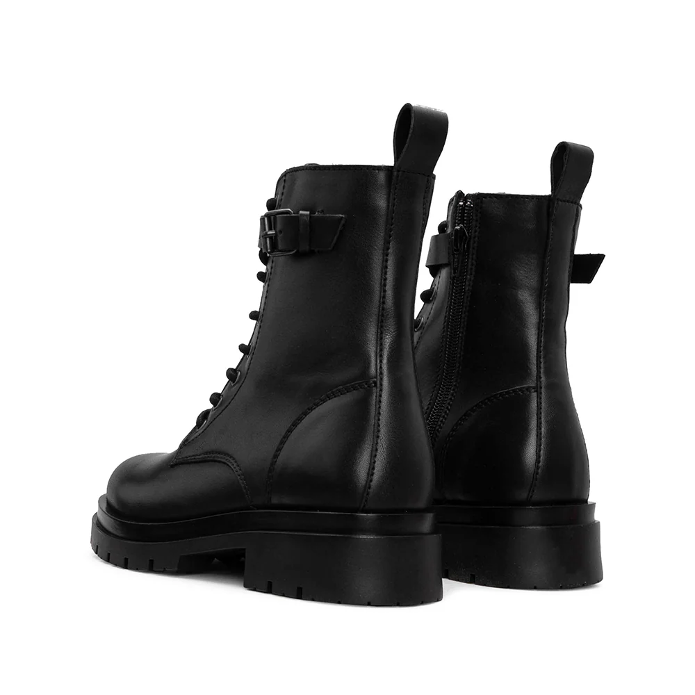 Bota Militar Mulher Pele Preto - Image 4