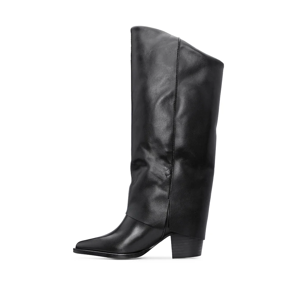 Bota Polaina Mulher Pele Preto - Image 3