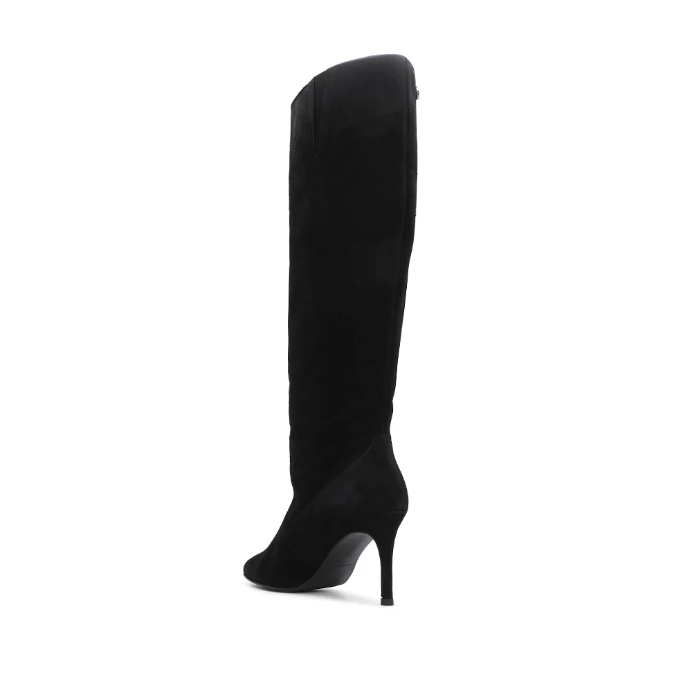 Bota Cano Alto Mulher Camurça Preto - Image 4