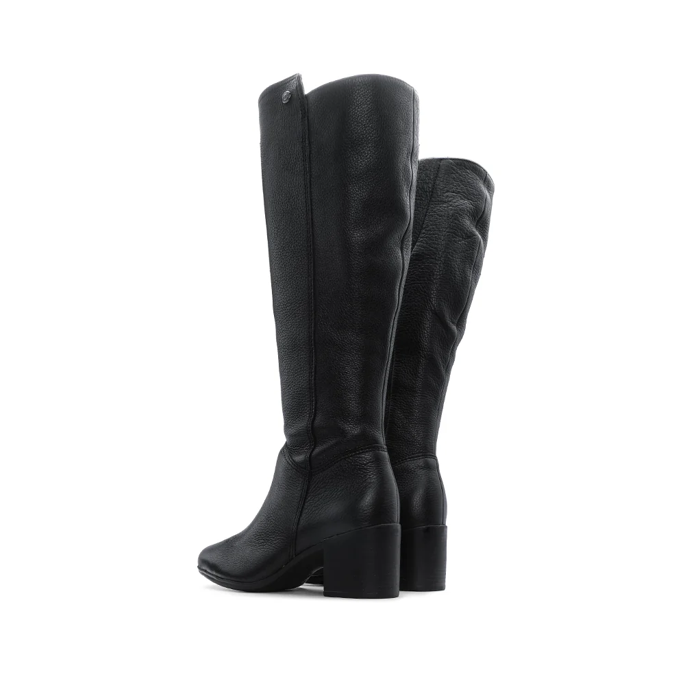 Bota Salto Médio Mulher Pele Preto - Image 4