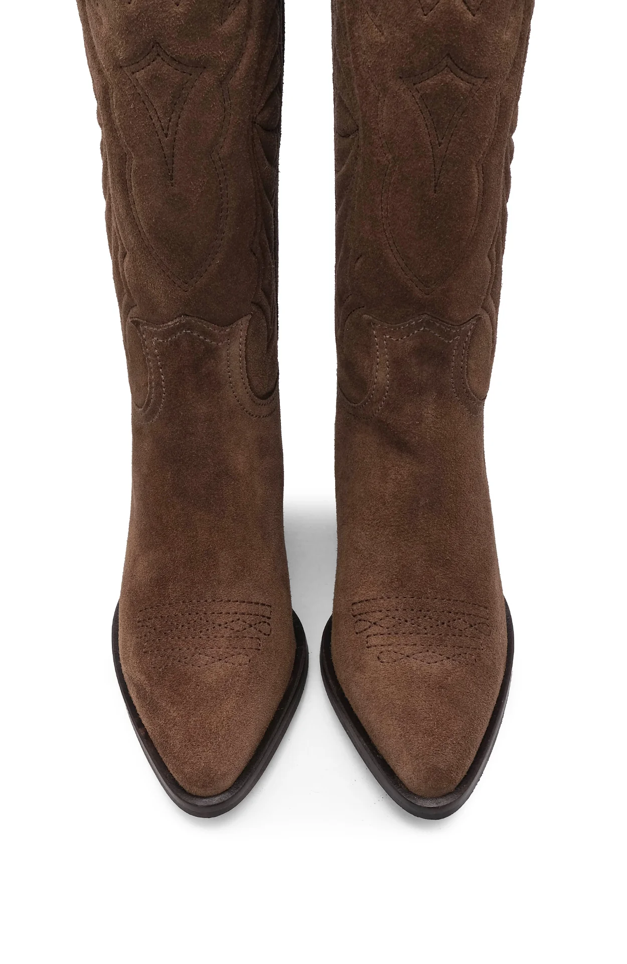 Bota Texana Mulher Camurça Castanho - Image 4