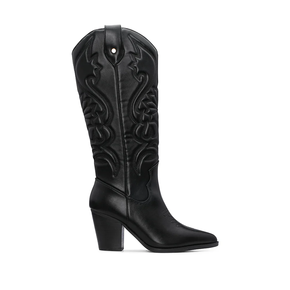 Bota Texana Mulher Preto