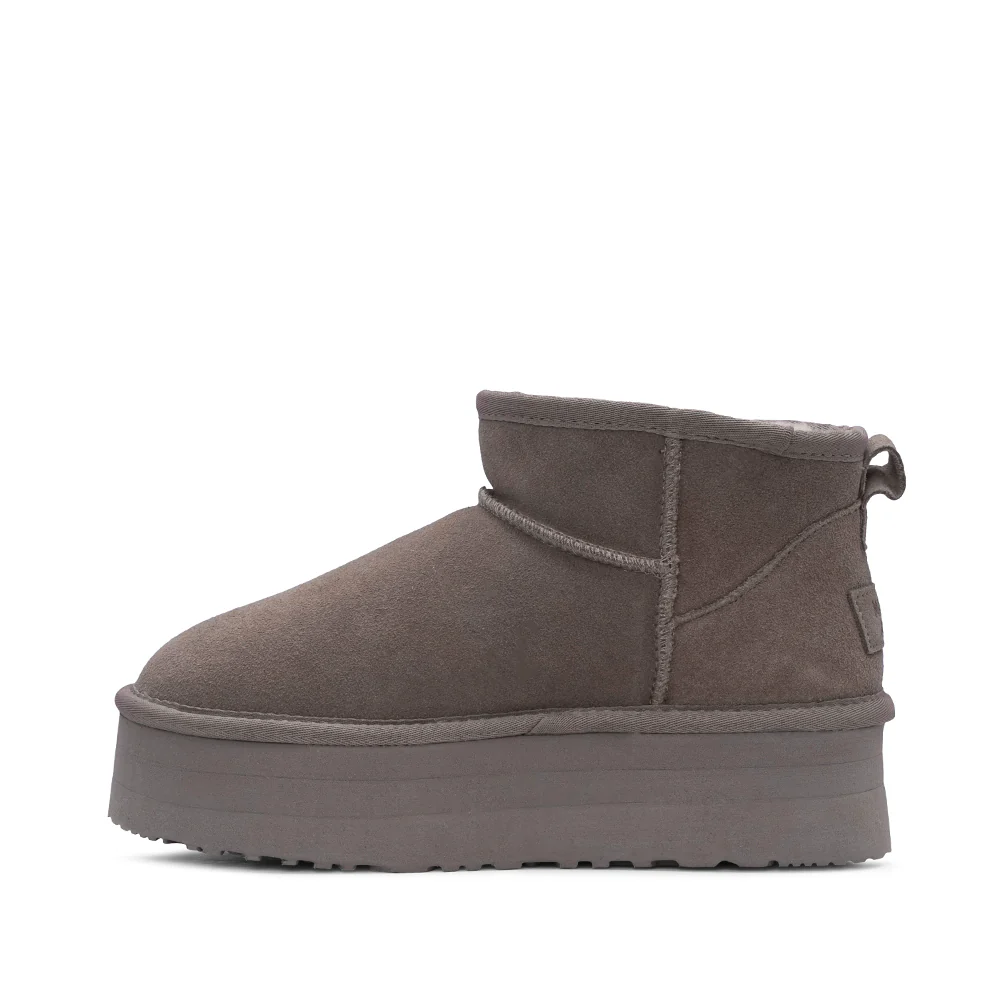 Botim Casual Mulher Camurça Taupe - Image 2