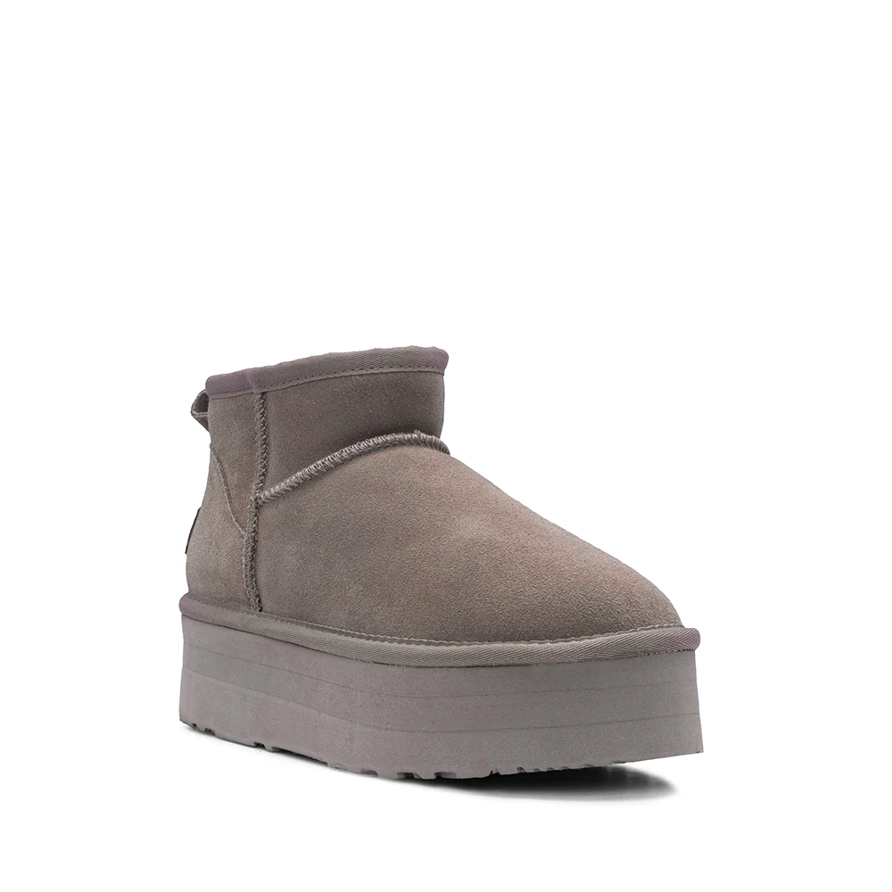 Botim Casual Mulher Camurça Taupe - Image 3