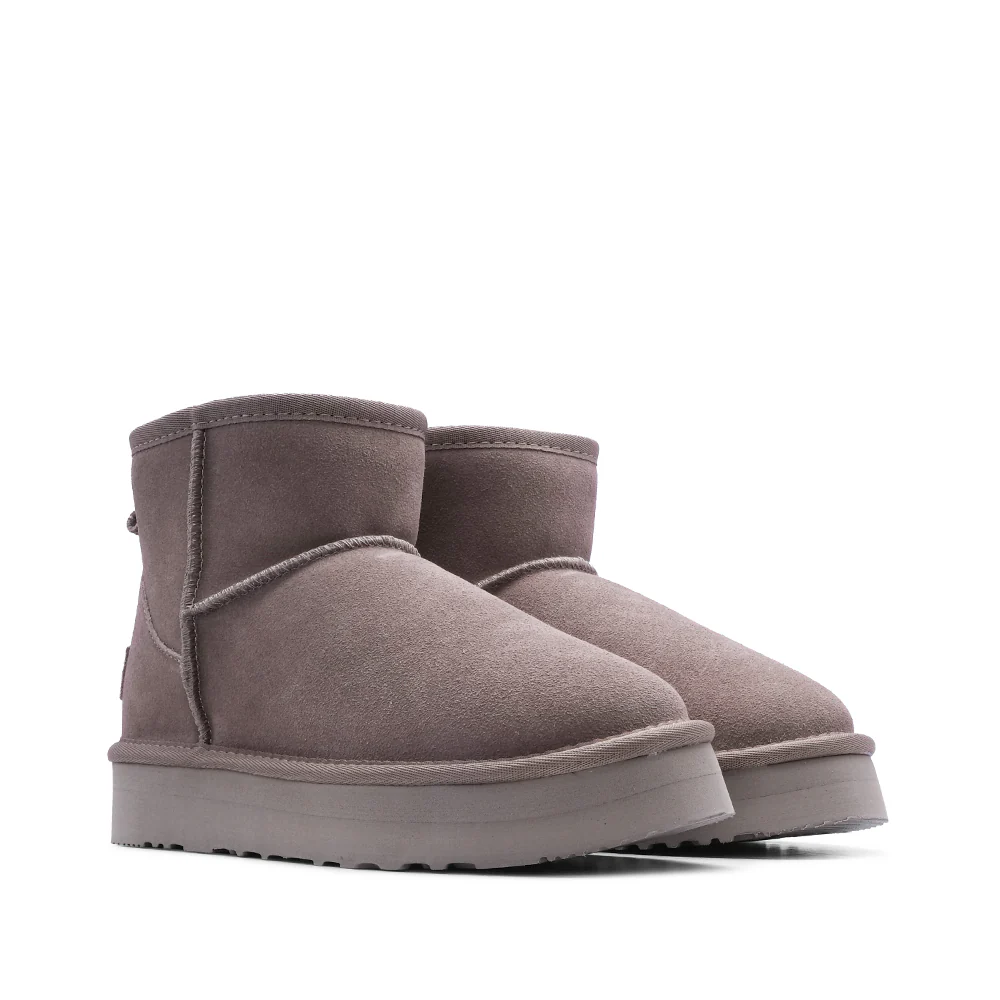 Botim Casual Mulher Camurça Taupe - Image 2