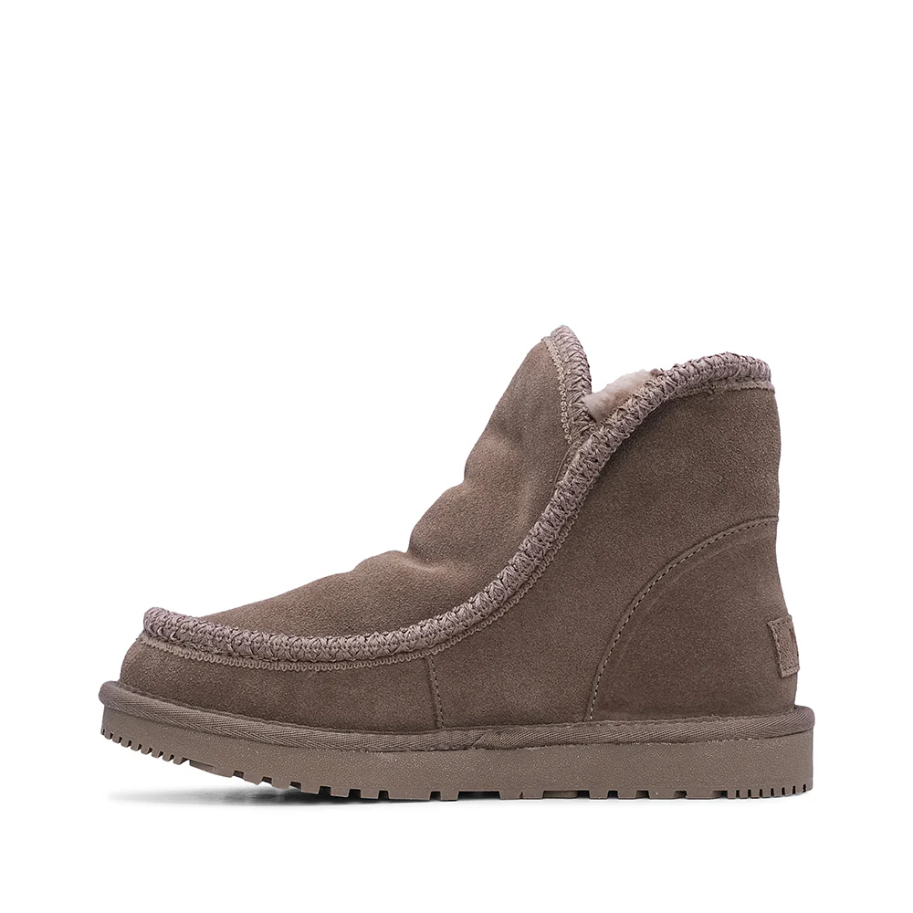 Botim Casual Mulher Camurça Taupe - Image 2