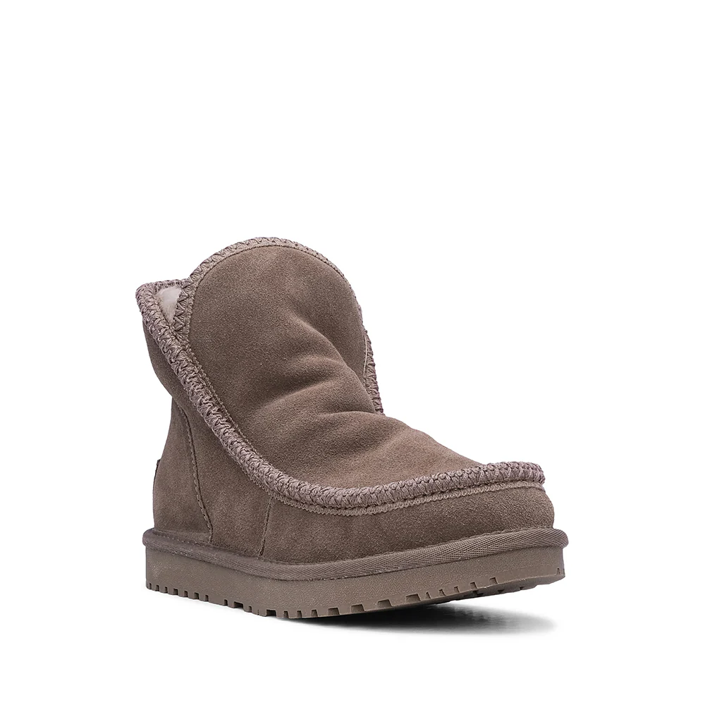 Botim Casual Mulher Camurça Taupe - Image 3