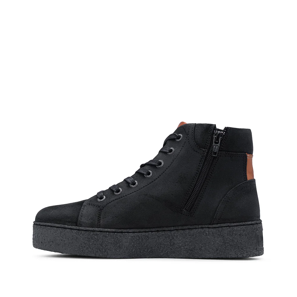 Botim Casual Mulher Nobuck Preto - Image 2