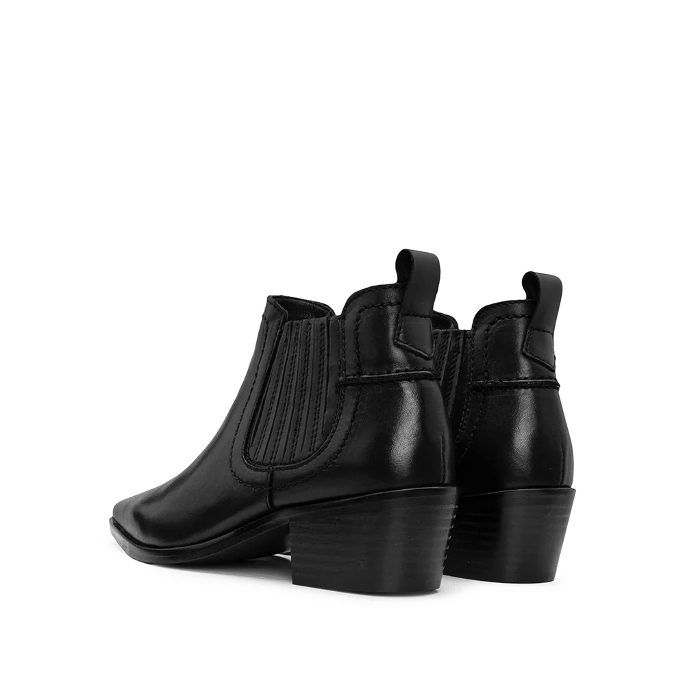 Botim Casual Mulher Pele Preto - Image 3
