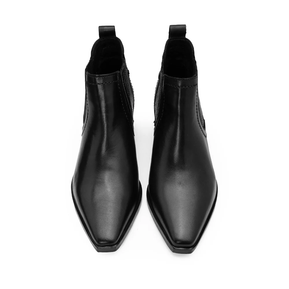 Botim Casual Mulher Pele Preto - Image 4